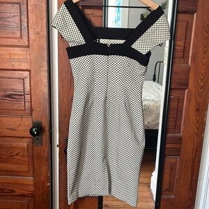 Elegant Black and White Women's Dress